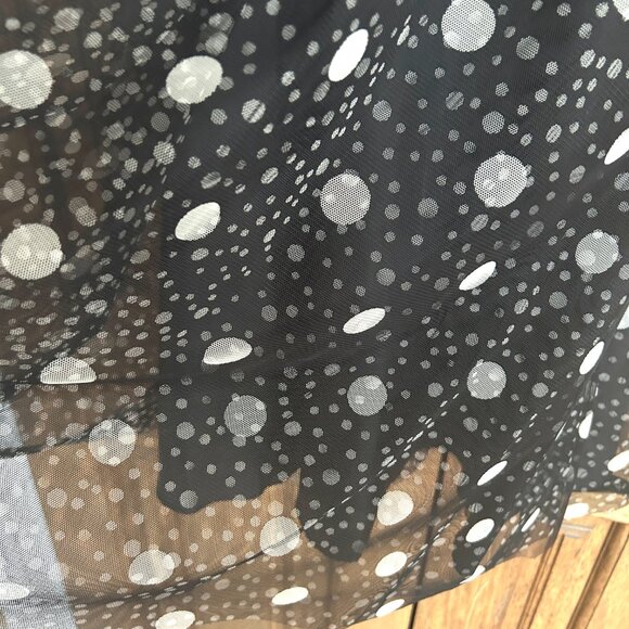 Jessica Howard Retro Black White Polka Dot Tulle‎ Fit & Flare Dress Vtg Party 10 - Picture 8 of 8